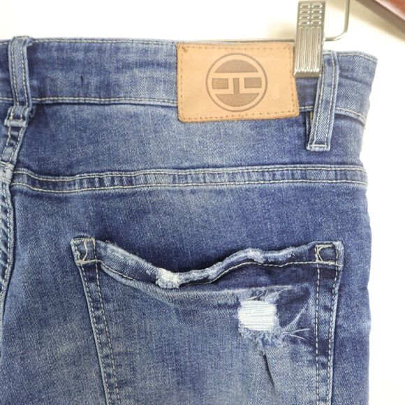 Jordan Craig Mens 32 X 34 Ross Skinny Jeans Distressed Blue - Picture 7 of 11